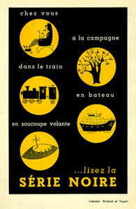 Quatrième de couverture du catalogue de la collection « Série noire », 1955.